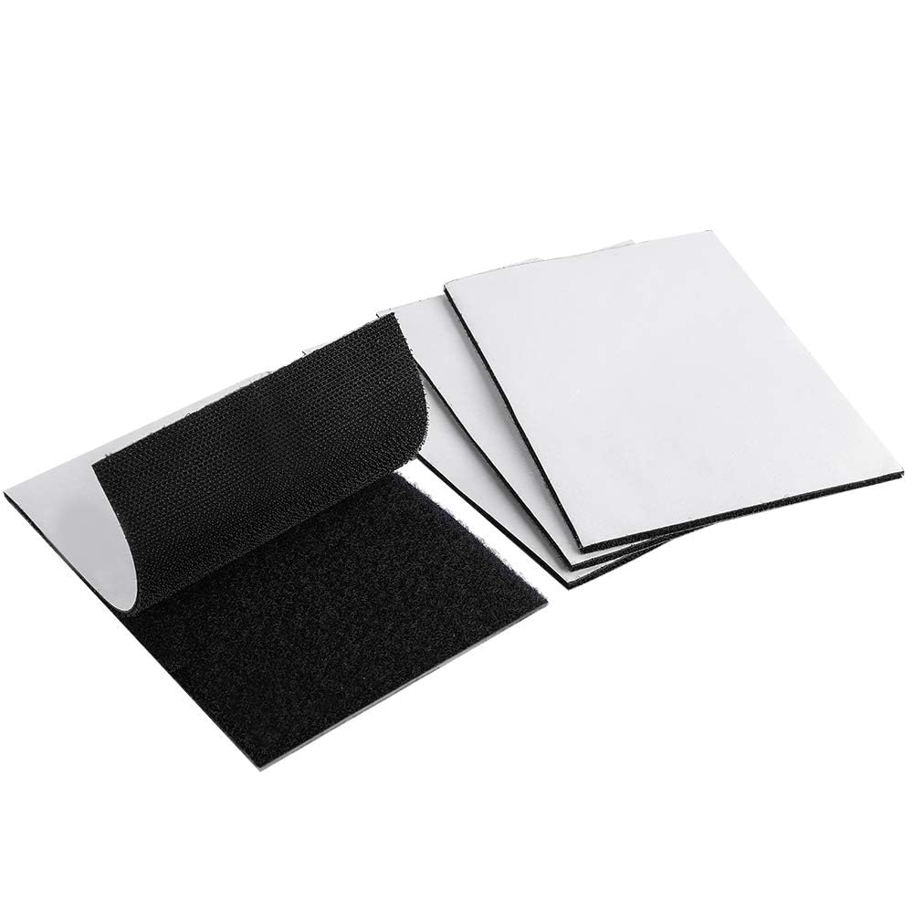 230816082133587_1 Melsan 1x4 inch Hook and Loop Strips with Adhesive - 15 Sets, Strong Back Adhesive Fasten Mounting Tape for Home or Office Use - Instead of Holes and Screws, Black - Image 1